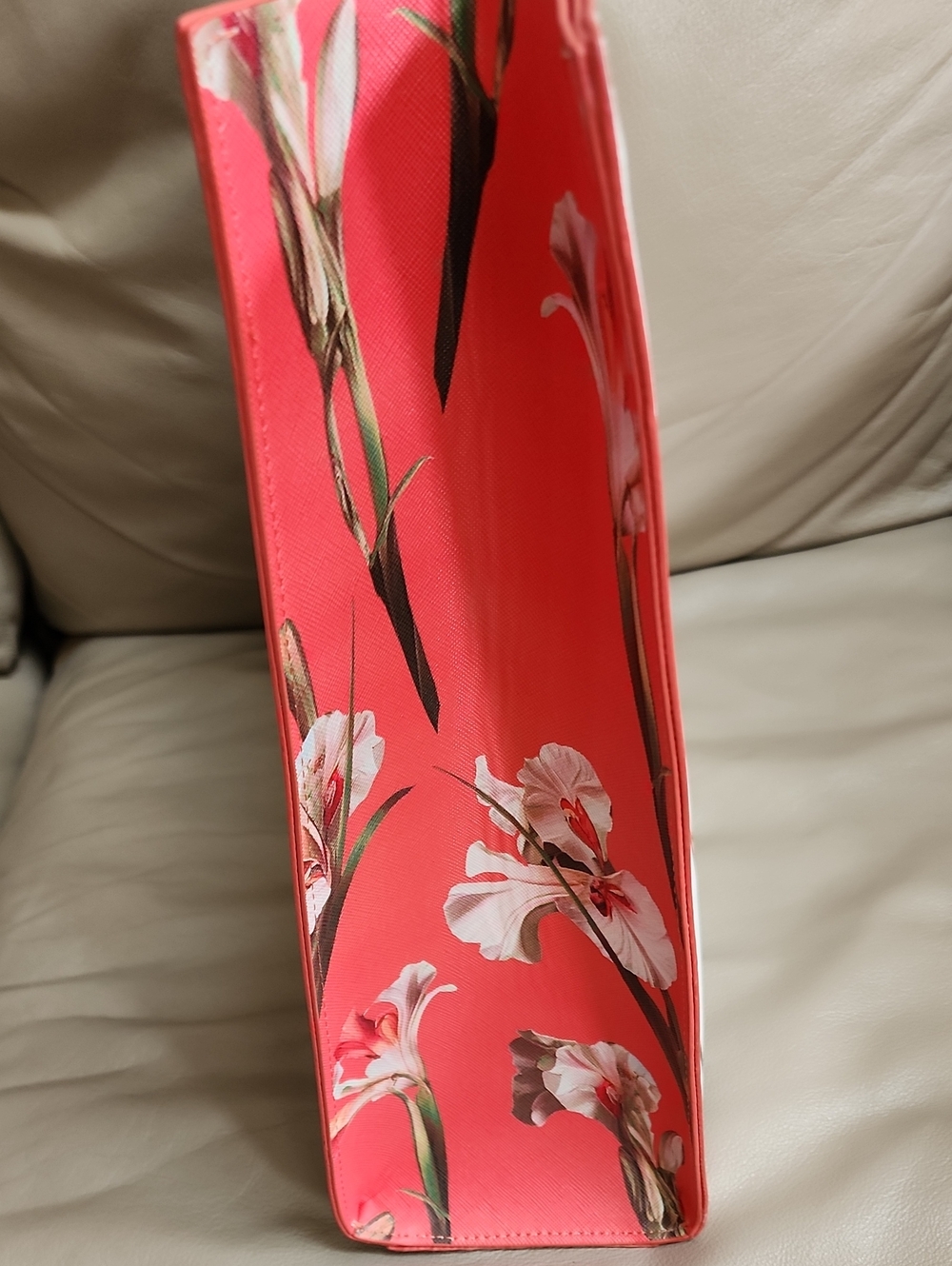 Ted Baker The Icon Women's White Coral Floral Tote Preowned - Picture 5 of 11